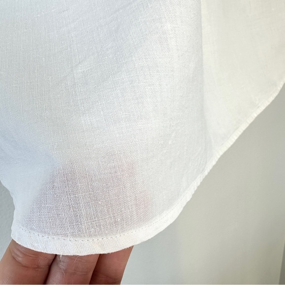 Vintage Gitano Ma 100% Cotton/Ramie Short Sleeve Button Up Sz S White Classic - Picture 5 of 9